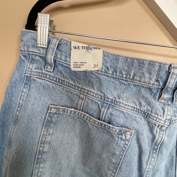 COPY - Free People We the Free CRVY Venus Barrel Jeans sz 35 - Picture 6 of 8